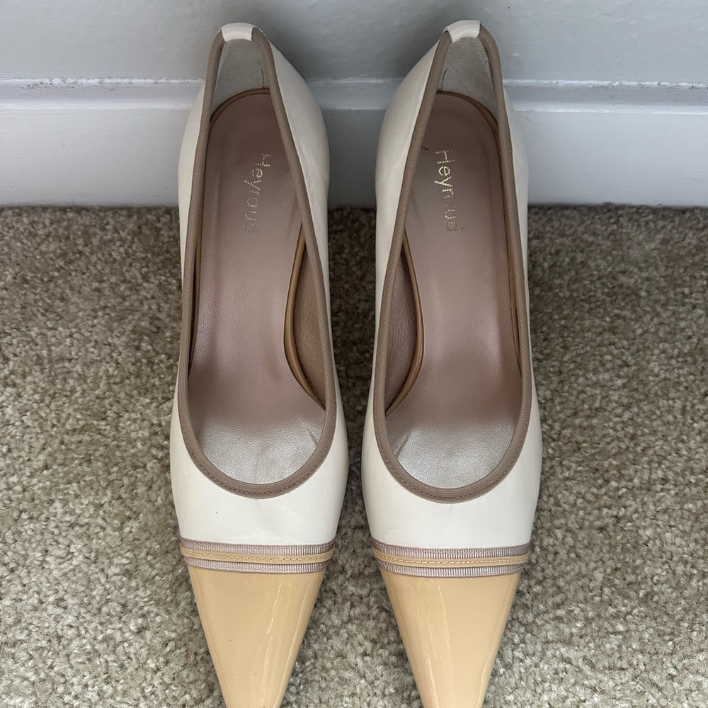 Cream and Tan Women's Heels